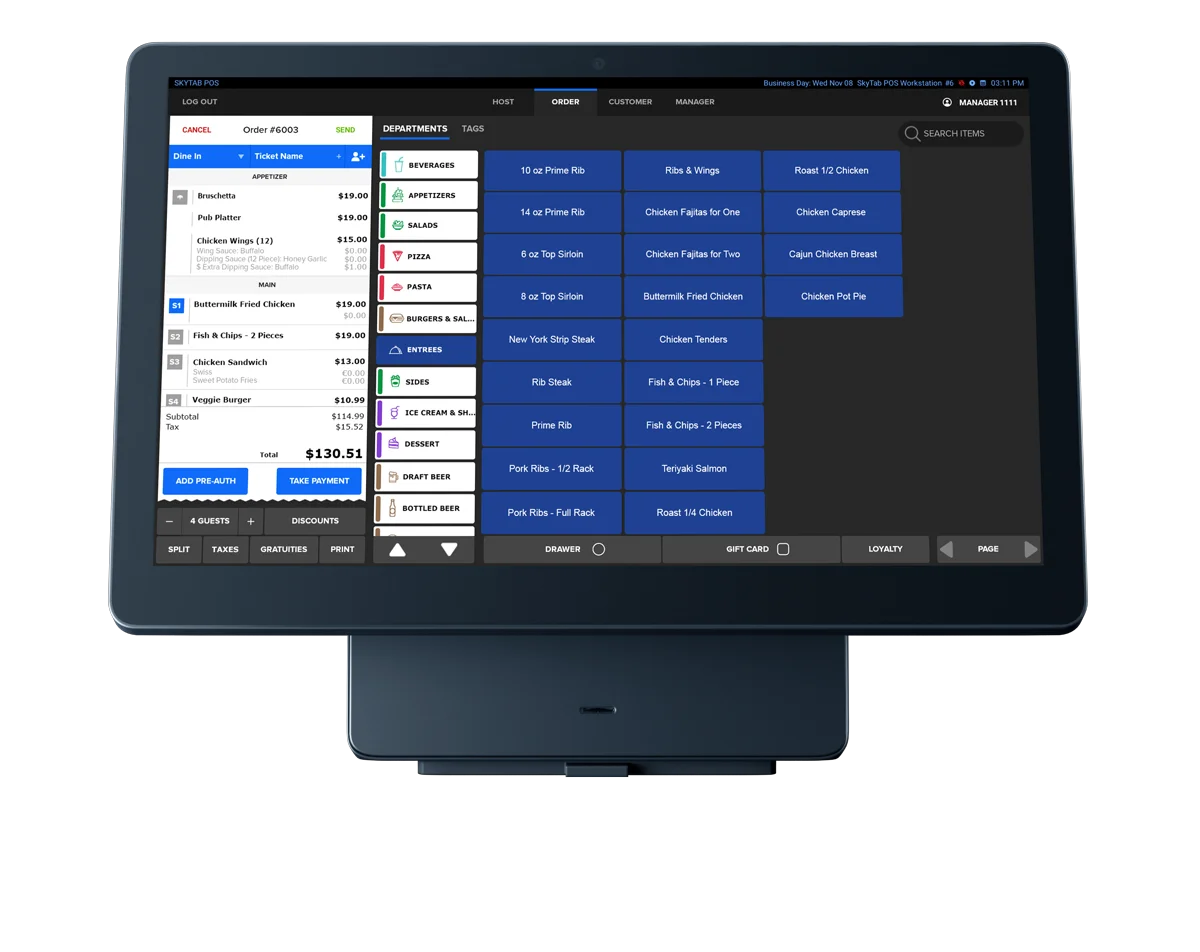 Shift4 Dine POS system